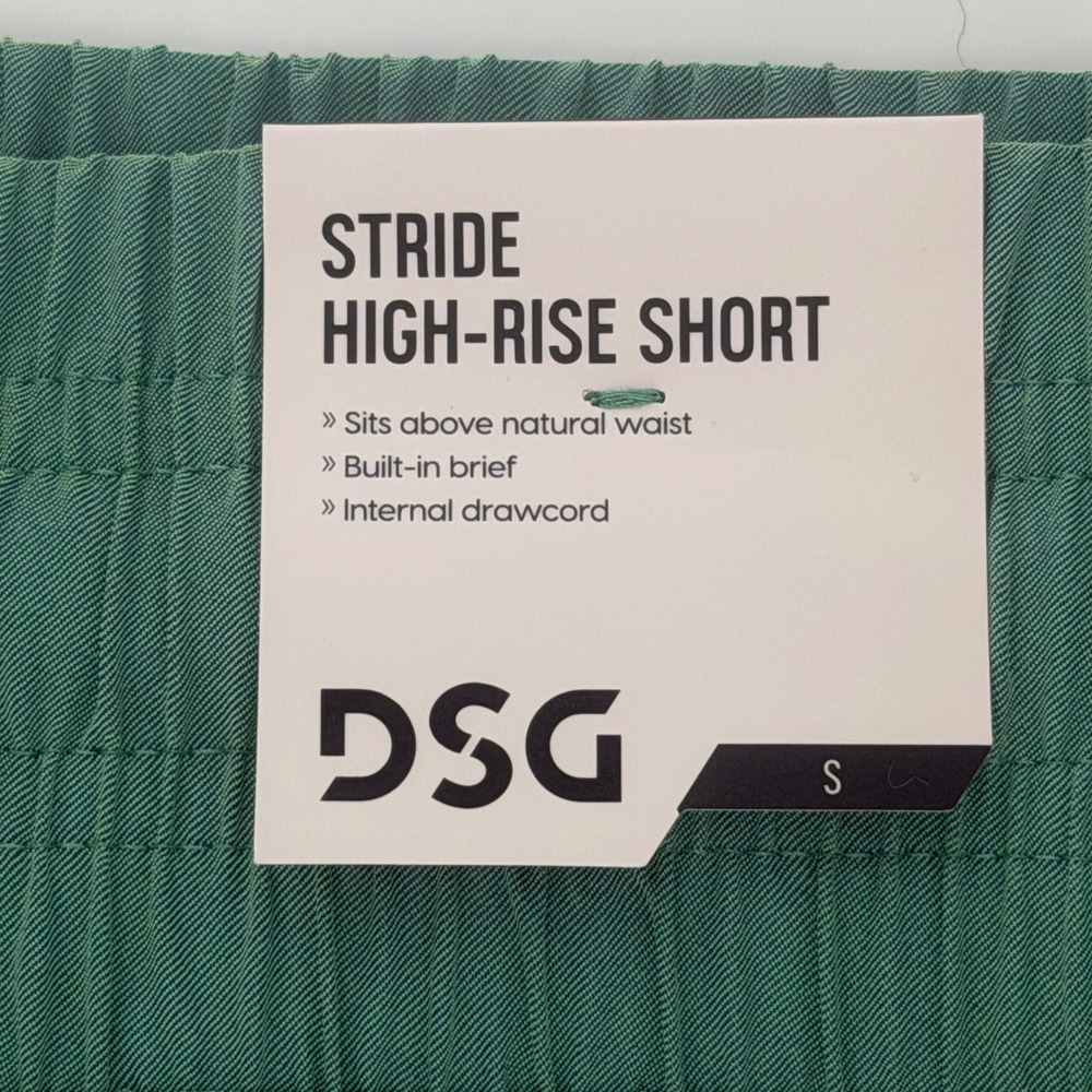 DSG Womens Stride High-Rise Short Green Iridescent Small DAW14201N NWT - Picture 4 of 7